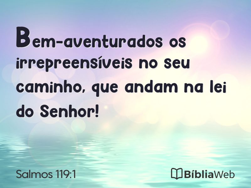 Salmos 119:1 em imagem para compartilhar