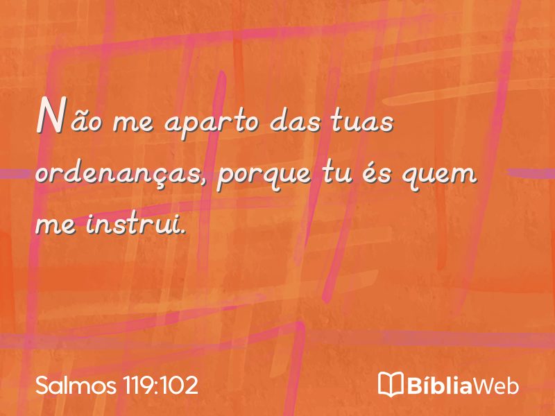 Salmos 119:102 em imagem para compartilhar