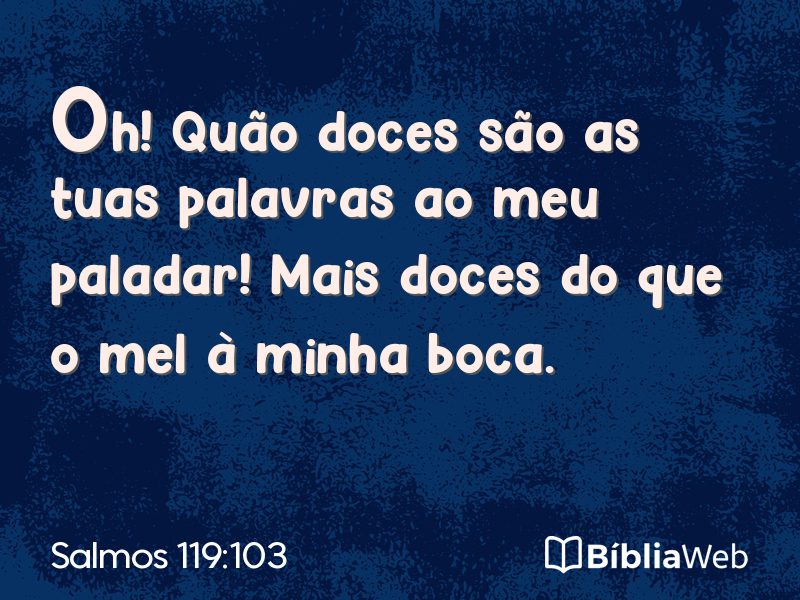 Salmos 119:103 em imagem para compartilhar