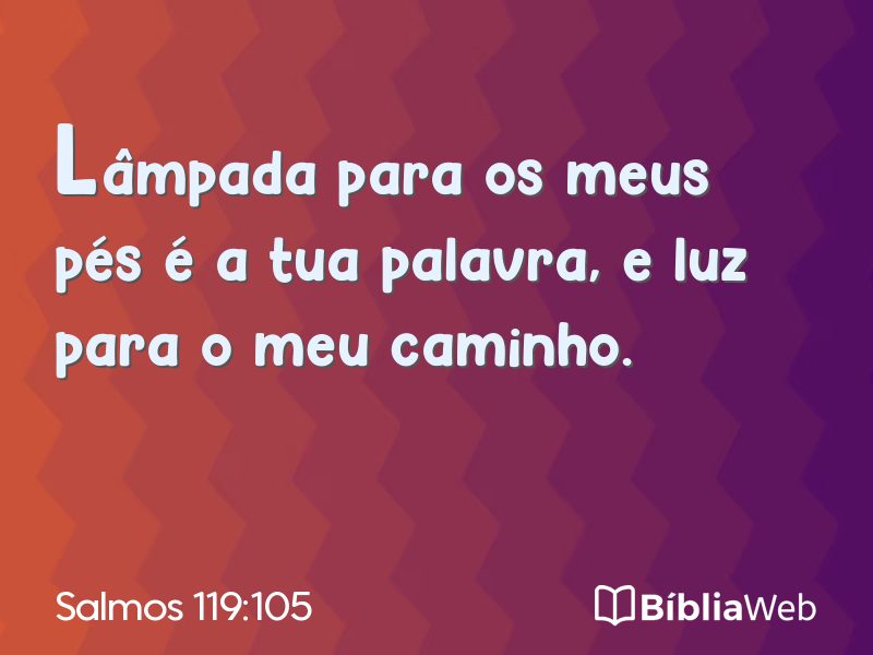 Salmos 119:105 em imagem para compartilhar