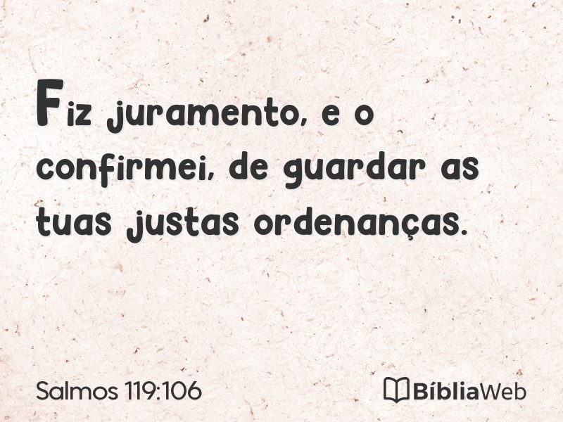 Salmos 119:106 em imagem para compartilhar