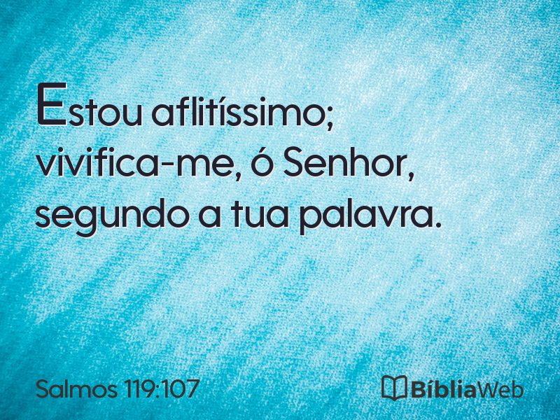 Salmos 119:107 em imagem para compartilhar
