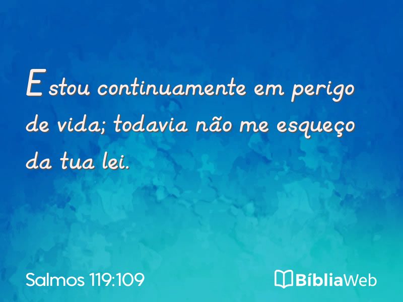 Salmos 119:109 em imagem para compartilhar