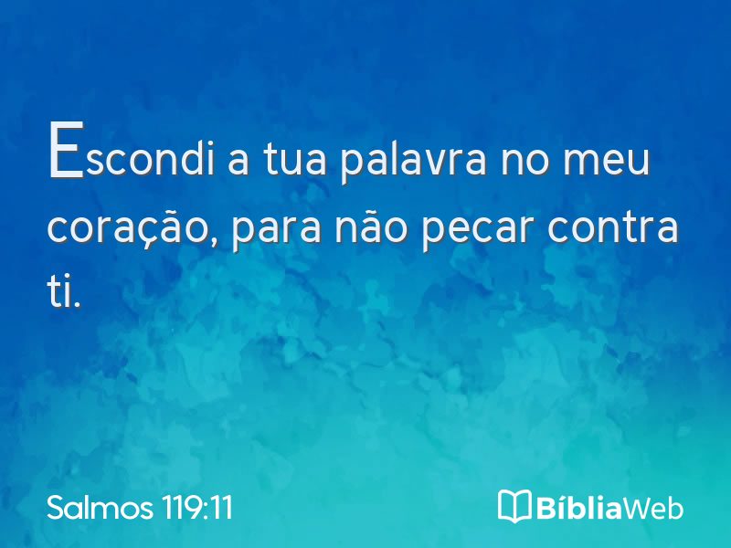 Salmos 119:11 em imagem para compartilhar