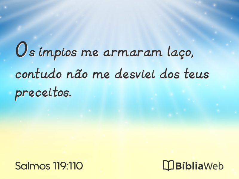 Salmos 119:110 em imagem para compartilhar