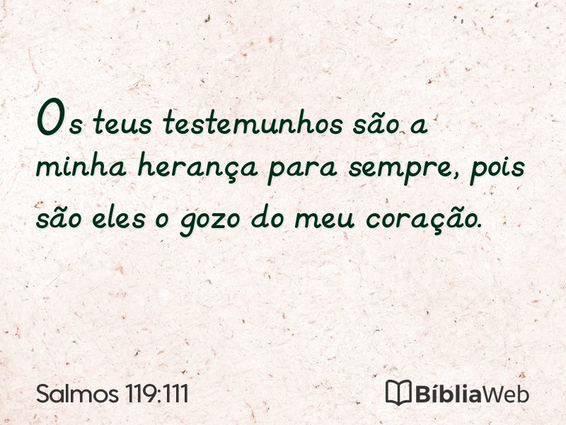 Salmos 119:111 em imagem para compartilhar