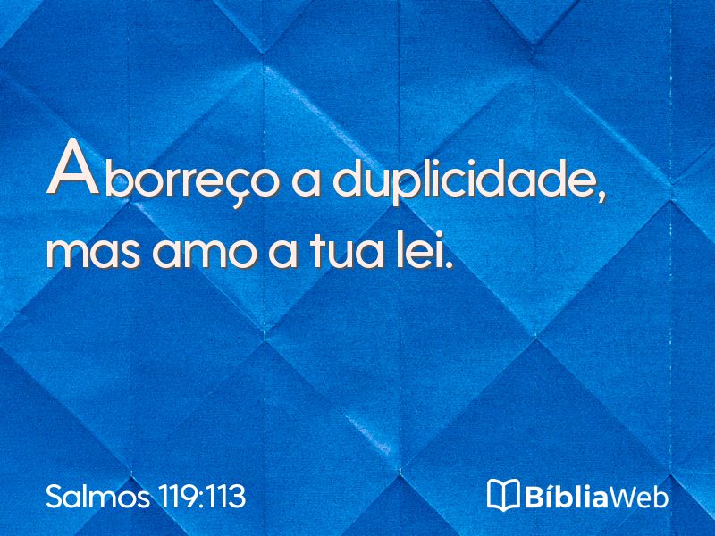 Salmos 119:113 em imagem para compartilhar