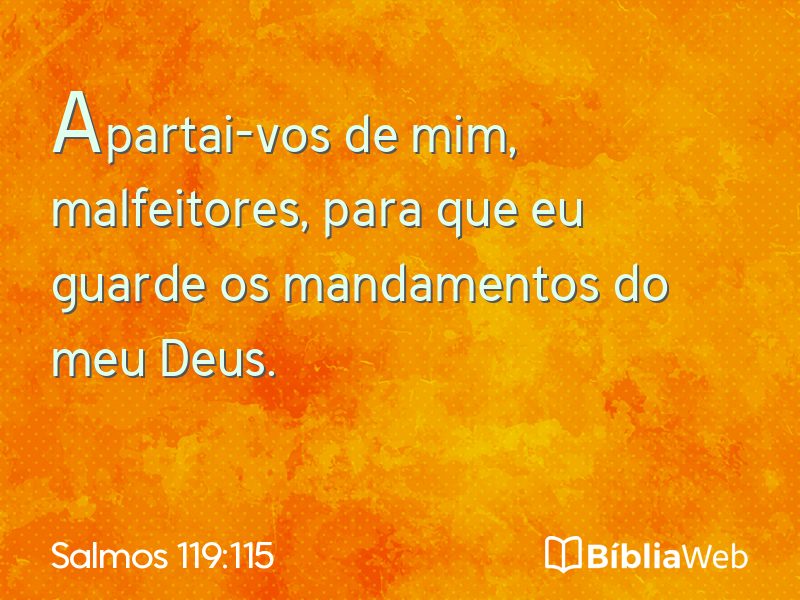 Salmos 119:115 em imagem para compartilhar