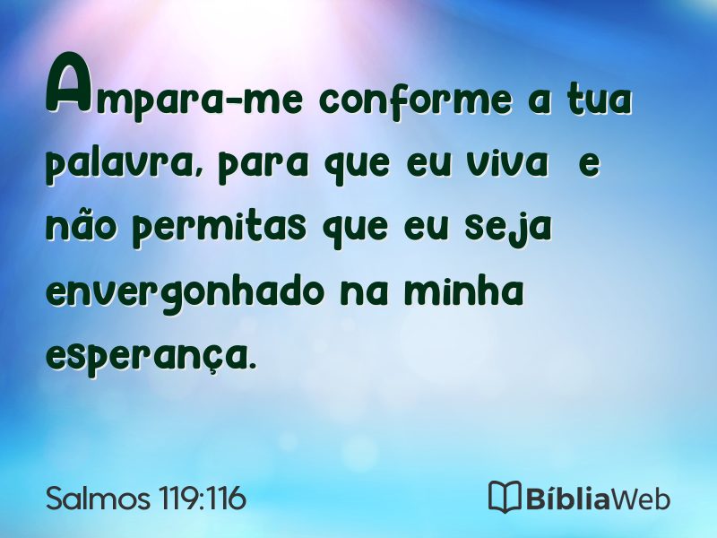Salmos 119:116 em imagem para compartilhar