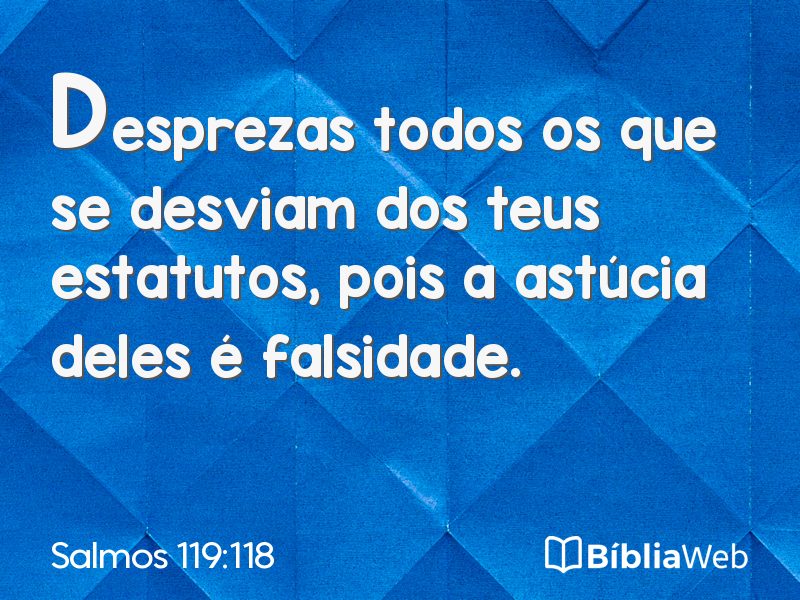 Salmos 119:118 em imagem para compartilhar