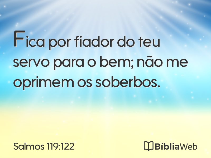 Salmos 119:122 em imagem para compartilhar