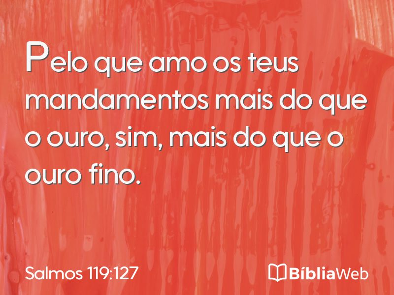 Salmos 119:127 em imagem para compartilhar