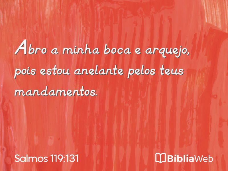 Salmos 119:131 em imagem para compartilhar