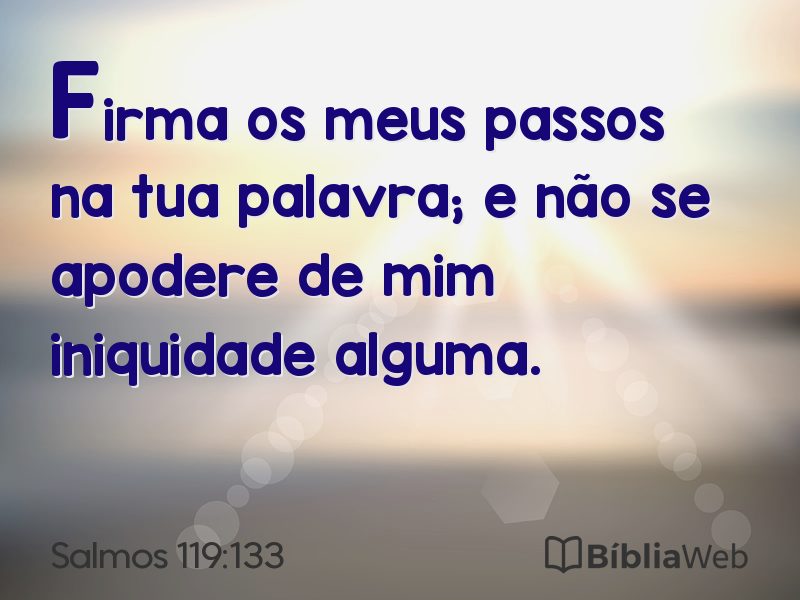 Salmos 119:133 em imagem para compartilhar