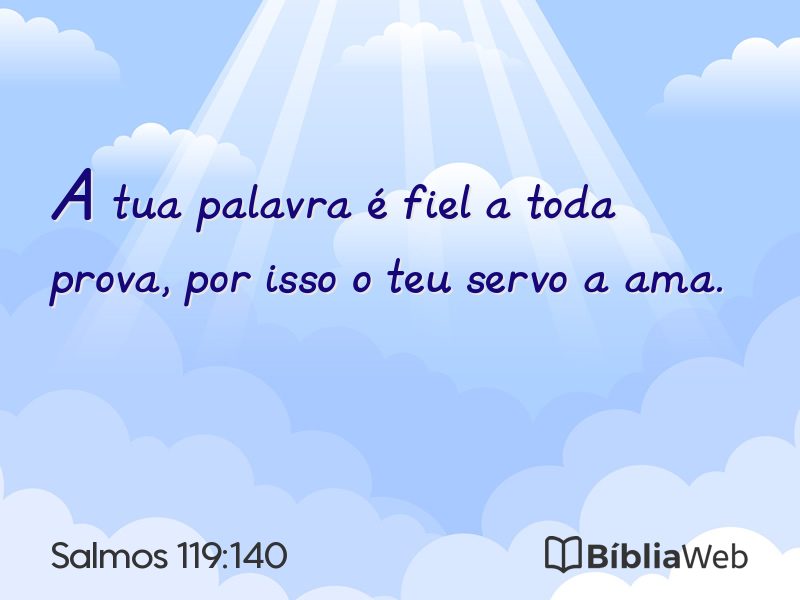 Salmos 119:140 em imagem para compartilhar
