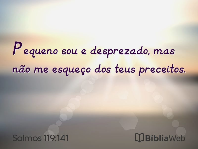 Salmos 119:141 em imagem para compartilhar