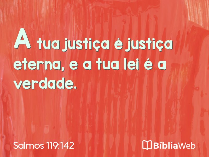 Salmos 119:142 em imagem para compartilhar