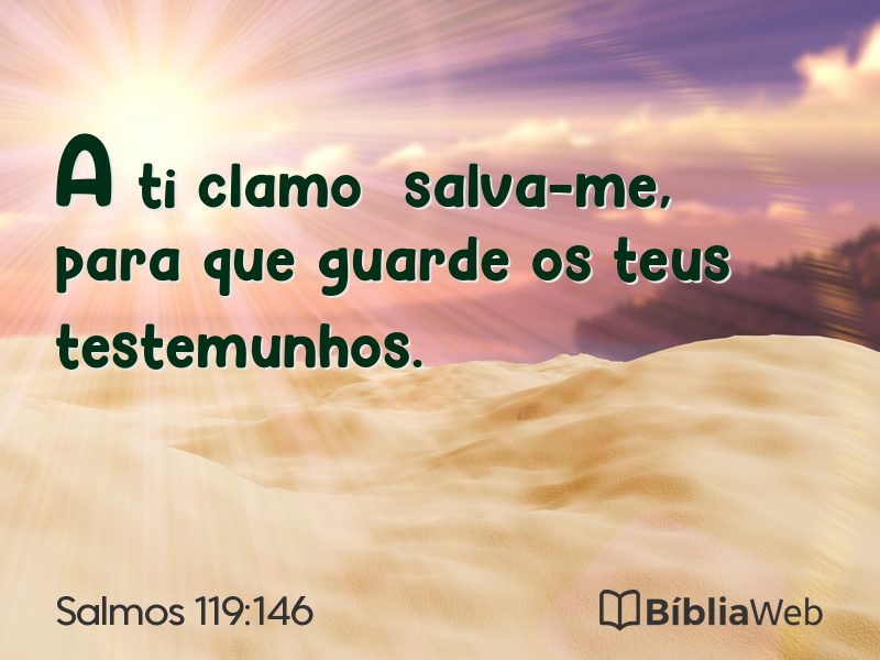 Salmos 119:146 em imagem para compartilhar