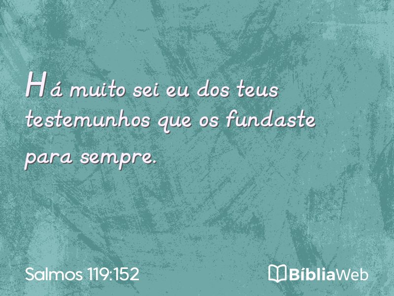 Salmos 119:152 em imagem para compartilhar