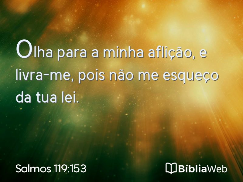 Salmos 119:153 em imagem para compartilhar