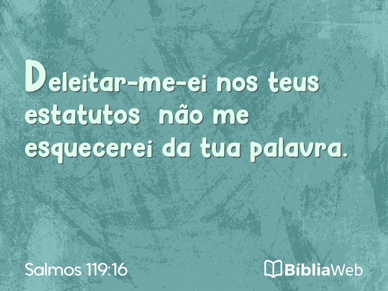 Salmos 119:16 em imagem para compartilhar
