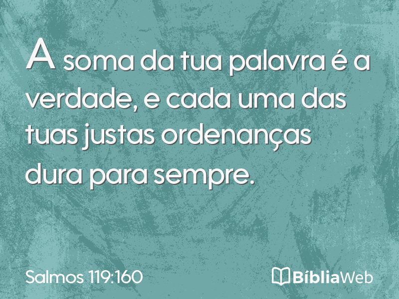 Salmos 119:160 em imagem para compartilhar