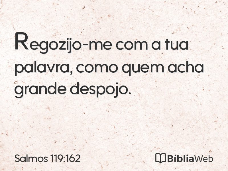Salmos 119:162 em imagem para compartilhar