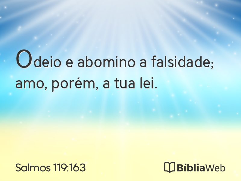 Salmos 119:163 em imagem para compartilhar