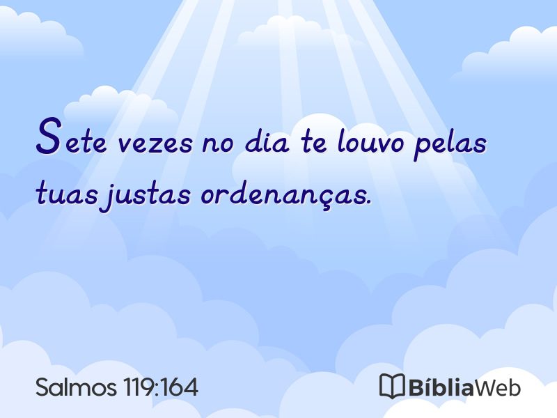 Salmos 119:164 em imagem para compartilhar