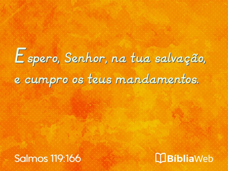 Salmos 119:166 em imagem para compartilhar