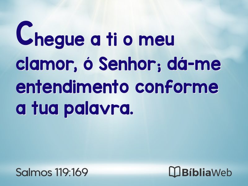 Salmos 119:169 em imagem para compartilhar