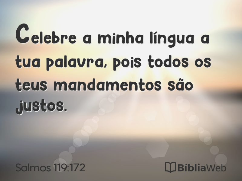 Salmos 119:172 em imagem para compartilhar