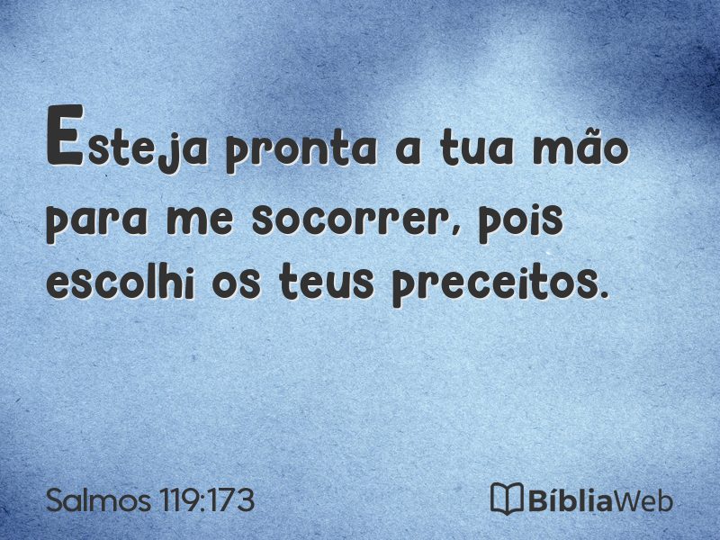 Salmos 119:173 em imagem para compartilhar