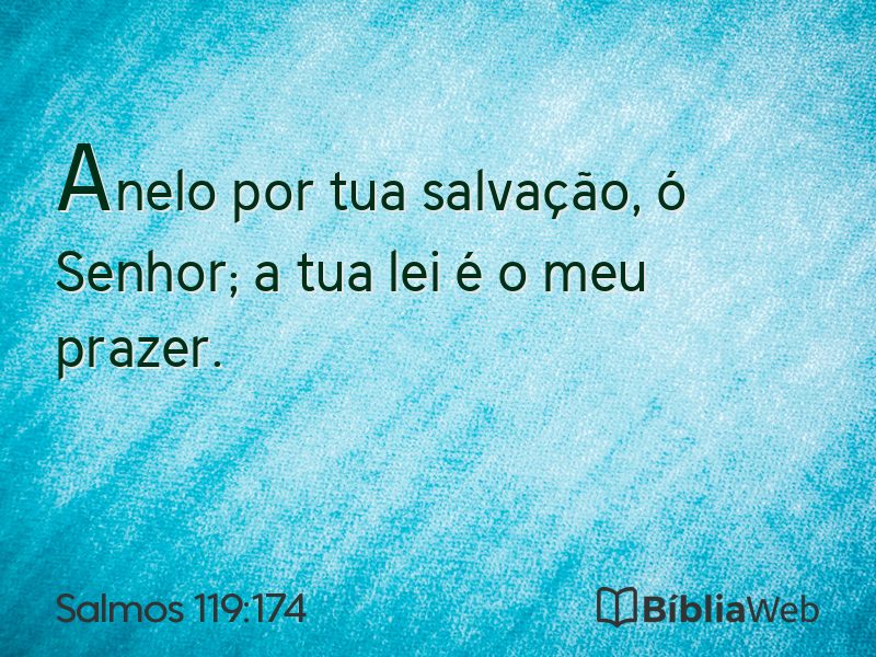 Salmos 119:174 em imagem para compartilhar