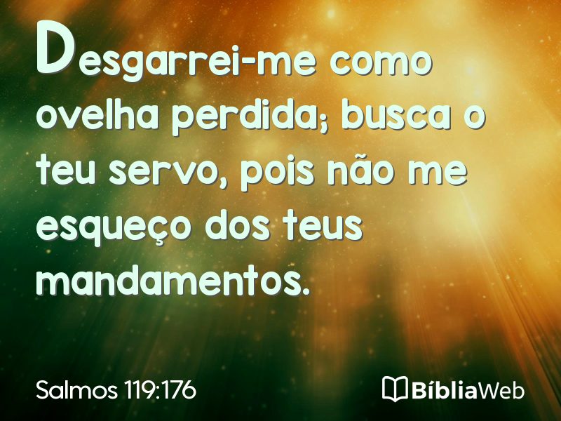 Salmos 119:176 em imagem para compartilhar