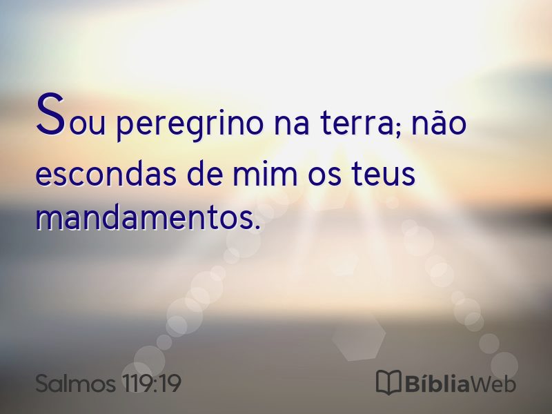 Salmos 119:19 em imagem para compartilhar