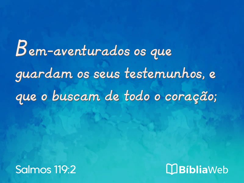 Salmos 119:2 em imagem para compartilhar