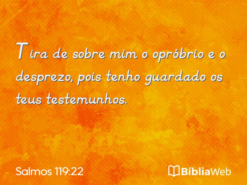 Salmos 119:22 em imagem para compartilhar