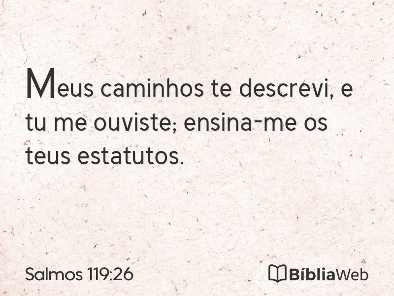 Salmos 119:26 em imagem para compartilhar