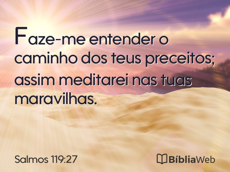 Salmos 119:27 em imagem para compartilhar