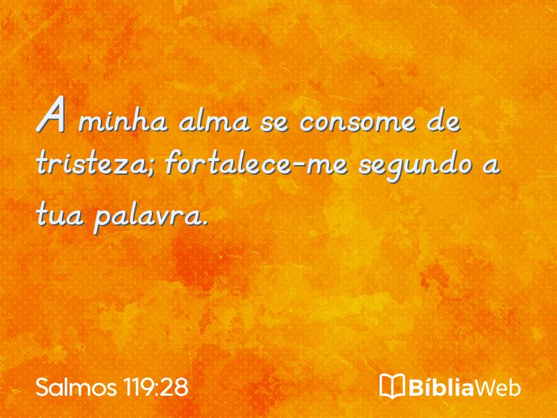 Salmos 119:28 em imagem para compartilhar