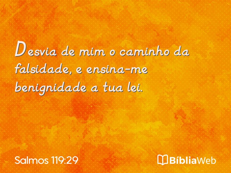 Salmos 119:29 em imagem para compartilhar