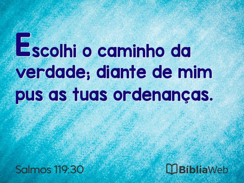 Salmos 119:30 em imagem para compartilhar
