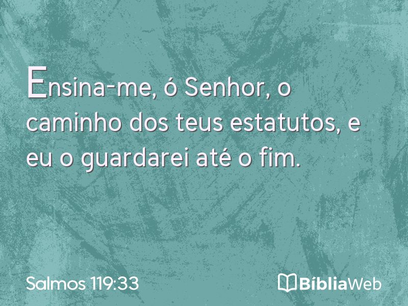 Salmos 119:33 em imagem para compartilhar