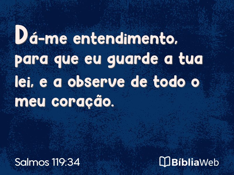 Salmos 119:34 em imagem para compartilhar