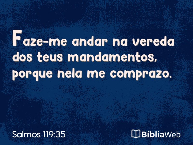 Salmos 119:35 em imagem para compartilhar