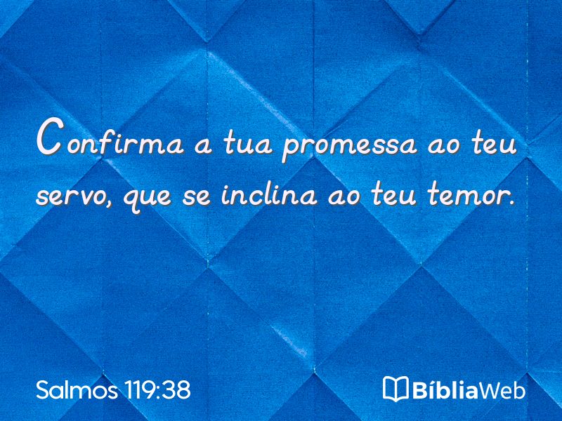 Salmos 119:38 em imagem para compartilhar