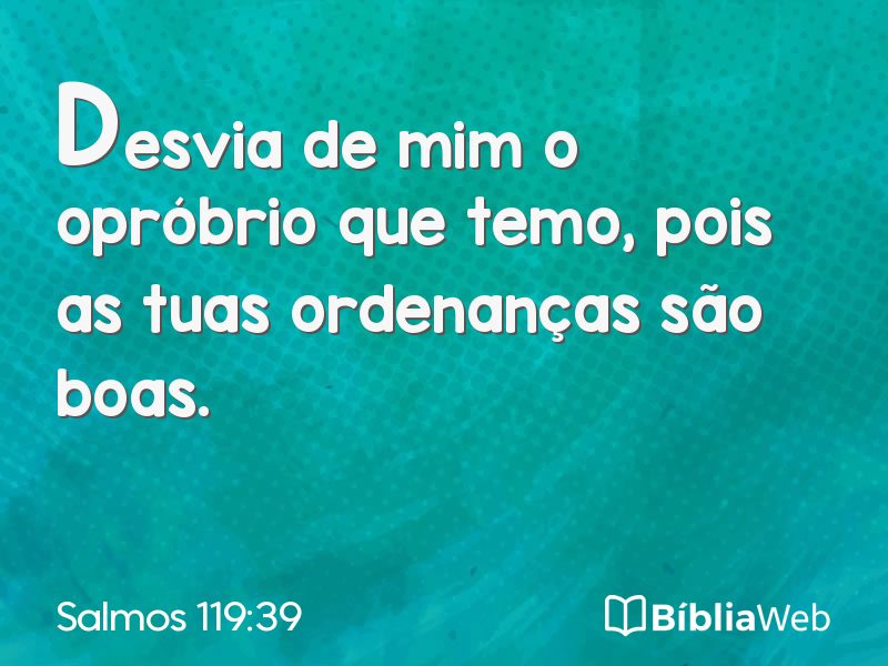 Salmos 119:39 em imagem para compartilhar