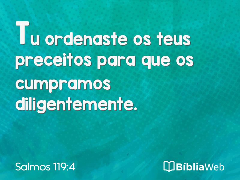 Salmos 119:4 em imagem para compartilhar