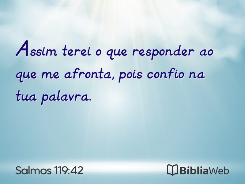 Salmos 119:42 em imagem para compartilhar